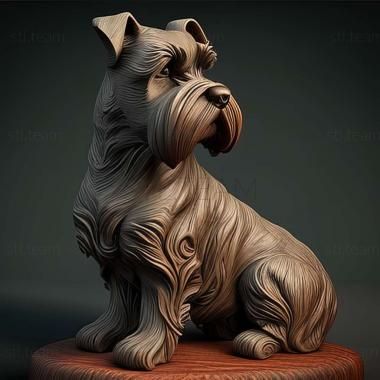 3D model Zwergschnauzer dog (STL)